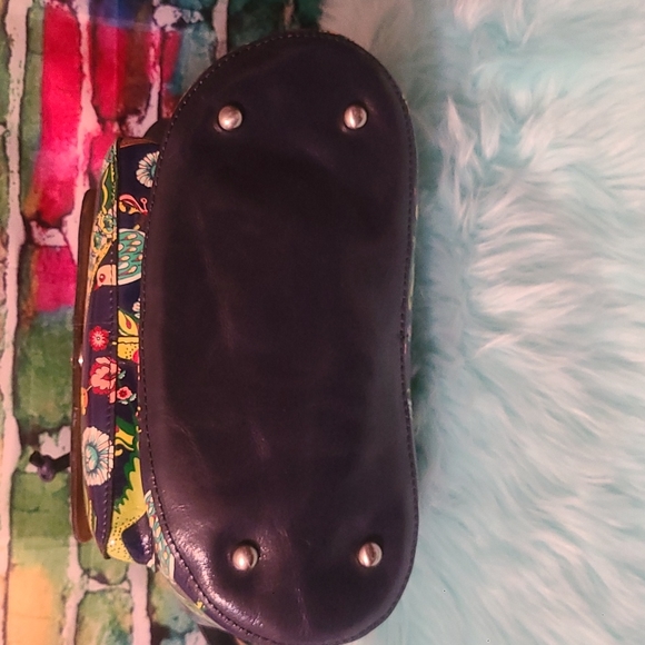 Patricia Nash birds of paradise Sabina Leather Drawstring purse - Picture 10 of 11